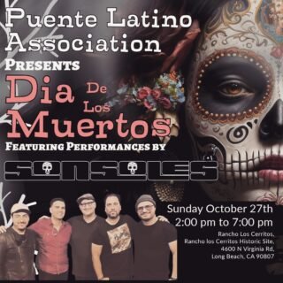 Get ready for an unforgettable Día de los Muertos celebration like no other! Puente Latino Association is thrilled to bring our annual event to the historic Rancho Los Cerritos, where we'll transform the ranch into a vibrant tribute to those who have passed on. Immerse yourself in the magic of authentic altares, colorful papel maché sugar skulls and calacas, and the lively performances of folklorico dancers, a Spanish rock cover band, and an incredible marimba player. Savor mouthwatering Mexican cuisine in our food area, discover unique traditional gifts and crafts from local artisans in our vendor market, and, for the first time, enjoy a refreshing michelada or a spicy Bloody Mary at our brand-new bar. Mark your calendars for Sunday, October 27, and join us at Rancho Los Cerritos for a day filled with culture, music, and community. This is an event you won’t want to miss! #franciscocrow @sonsolesmusic @jhvguitar #diadelosmuertos #event #rockenespañol #livemusic #losangelesmusicscene