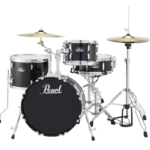 Pearl RS584CC31 Roadshow 4-Piece Drum Set, Jet Black